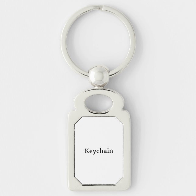 Remove This Text & Add Your Own Design Rectangle Key Ring (Front)