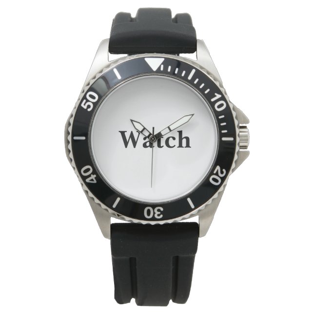 Remove This Text & Add Your Own Design Rubber  Watch (Front)