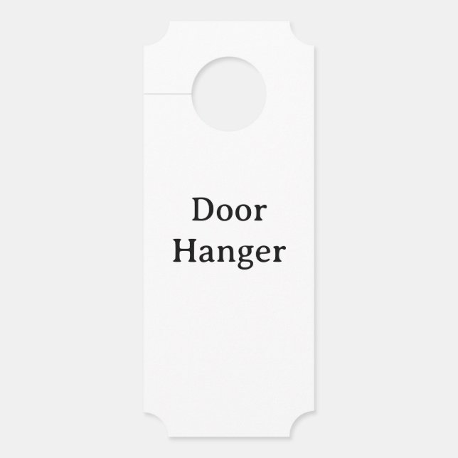Remove This Text Add Your Own Design Small Ticket Door Hanger (Front)