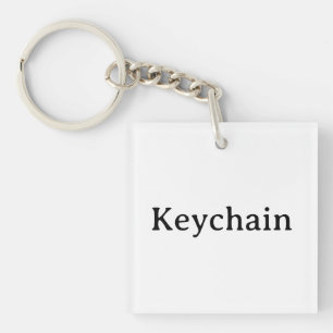 Remove This Text & Add Your Own Design Square Key Ring