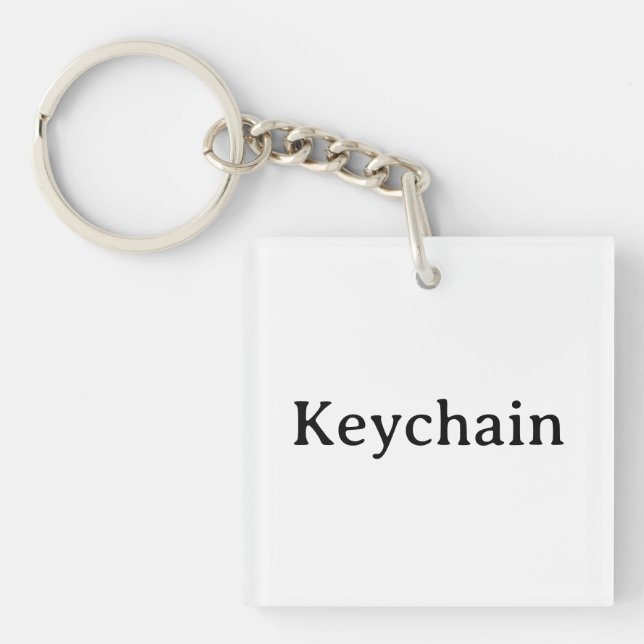 Remove This Text & Add Your Own Design Square  Key Ring (Front)