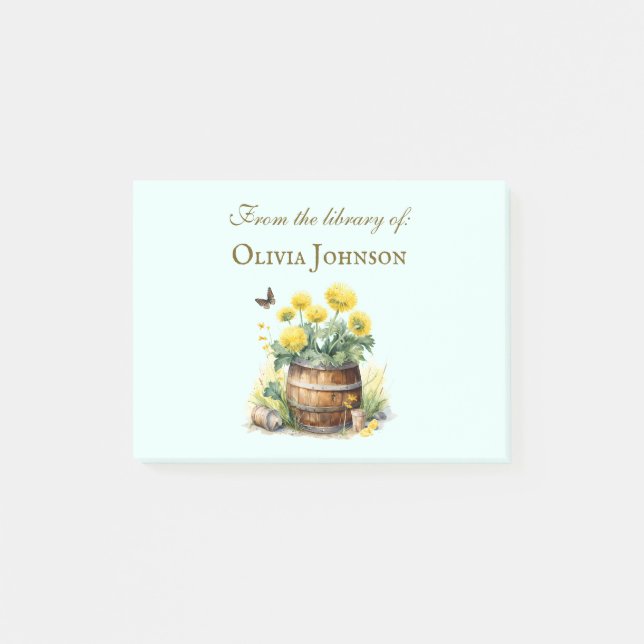 Removeable Custom Bookplate Pad  Post-it Notes (Front)