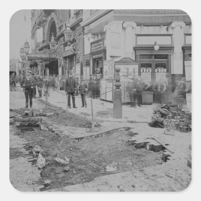 Removing the cobblestones square sticker (Front)