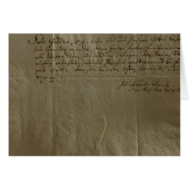 Remuneration Receipt, 17th December, 1704 (Front Horizontal)