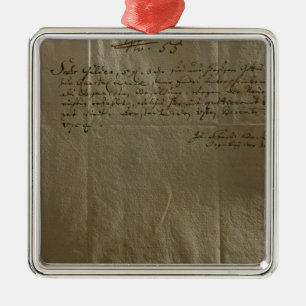 Remuneration Receipt, 17th December, 1704 Metal Tree Decoration