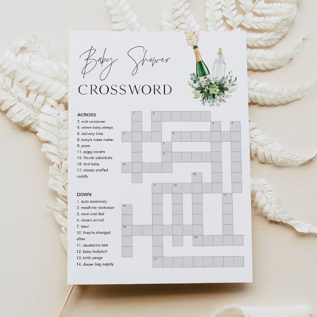 REMY Baby Shower Crossword Game - Poppin Bottles Invitation (Creator Uploaded)