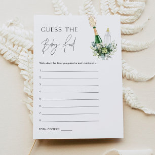 REMY Guess the Baby Food Baby Shower Game Card