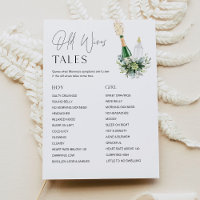 REMY Old Wives Tales Baby Shower Game Card