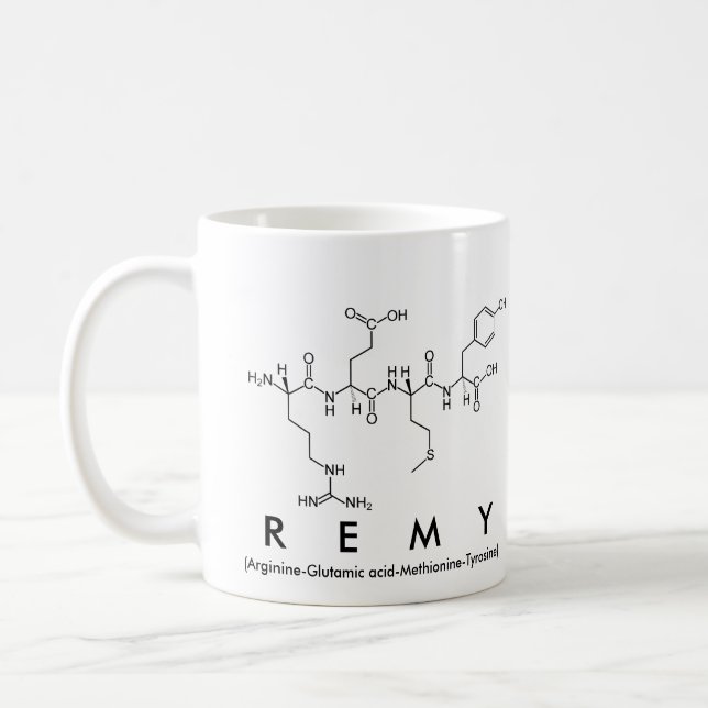 Remy peptide name mug (Left)