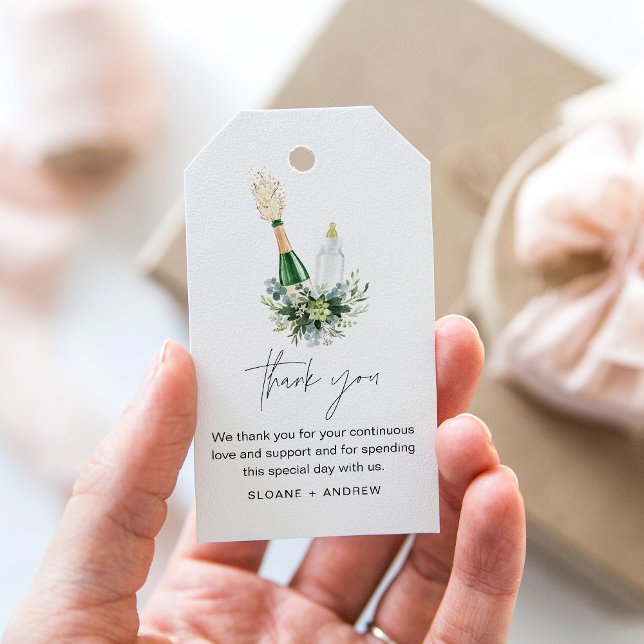 REMY Poppin Bottles Baby Shower Favour Tag (Creator Uploaded)
