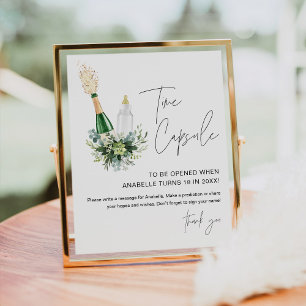 REMY Time Capsule Baby Shower Sign Poppin Bottles