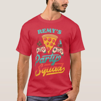 Remys Party Squad Pizza Gaming Birthday Party fami T-Shirt