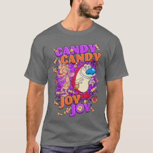 Ren and Stimpy Halloween Candy Candy Joy Joy  T-Shirt