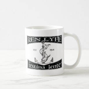Ren Lyfe: Distressed Aldus Festina Lente Coffee Mug