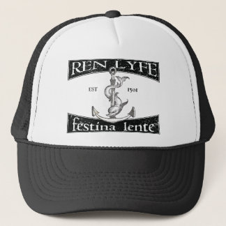 Ren Lyfe: Distressed Aldus Festina Lente Trucker Hat