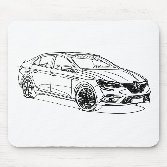 Ren Megane sedan 2017 Mouse Mat (Front)