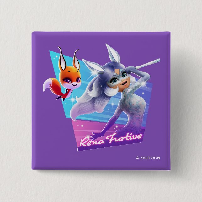 Rena Furtive Graphic 15 Cm Square Badge (Front)