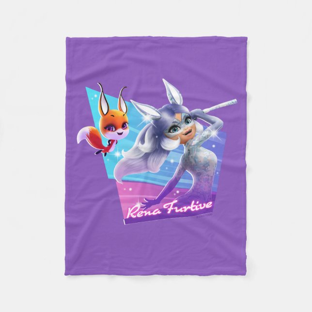 Rena Furtive Graphic Fleece Blanket (Front)