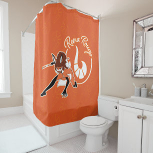 Rena Rouge Badge Shower Curtain