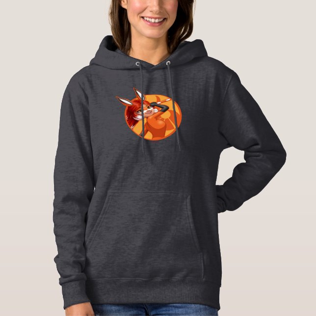 Rena Rouge Orange Badge Hoodie (Front)