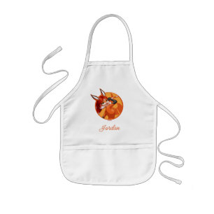 Rena Rouge Orange Badge Kids Apron