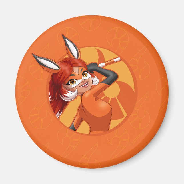 Rena Rouge Orange Badge Magnet (Front)