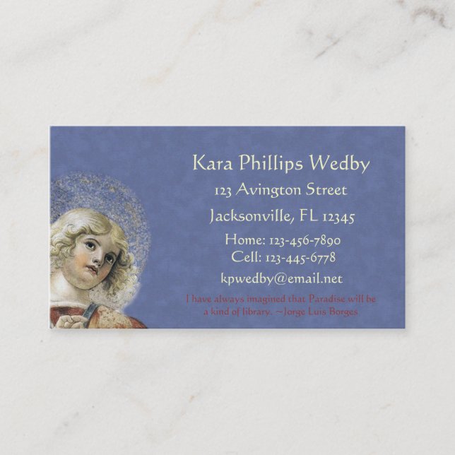 Renaissance Angel Business Cards Melozzo da Forli (Front)