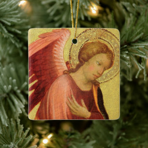 Renaissance Angel by Master of the Bambino Vispo Ceramic Tree Decoration