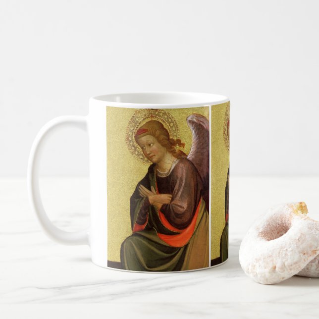 Renaissance Angel by Master of the Bambino Vispo Coffee Mug (With Donut)
