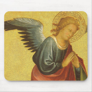 Renaissance Angel by Master of the Bambino Vispo Mouse Mat
