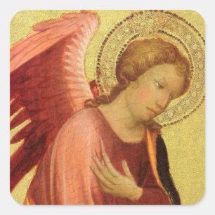 Renaissance Angel by Master of the Bambino Vispo Square Sticker