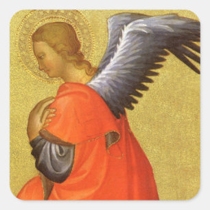 Renaissance Angel by Master of the Bambino Vispo Square Sticker