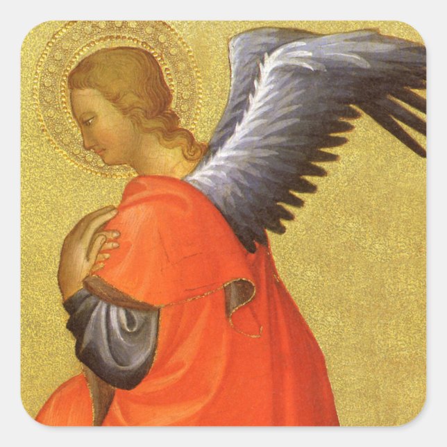 Renaissance Angel by Master of the Bambino Vispo Square Sticker (Front)