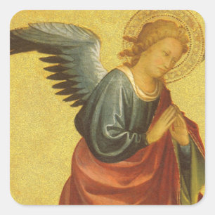 Renaissance Angel by Master of the Bambino Vispo Square Sticker