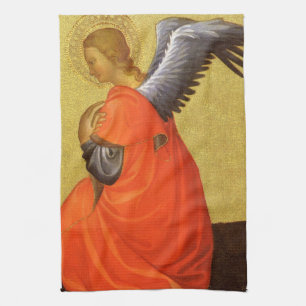 Renaissance Angel by Master of the Bambino Vispo Tea Towel
