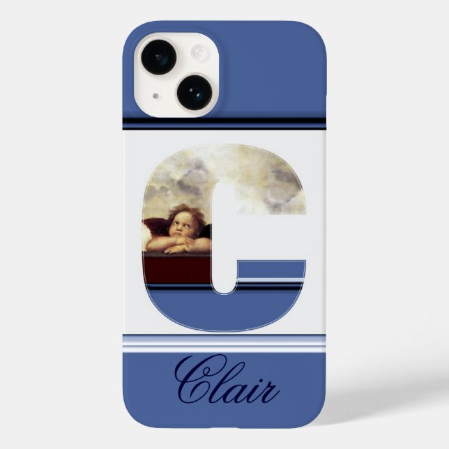RENAISSANCE ANGEL C LETTER Winged Cherub Monogram Case-Mate iPhone Case (Back)