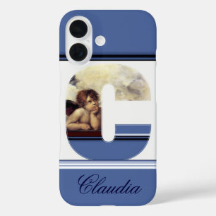 RENAISSANCE ANGEL C LETTER Winged Cherub Monogram iPhone 16 Case