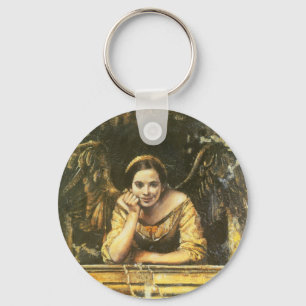 Renaissance Angel Design Key Ring