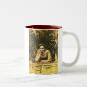 Renaissance Angel Design Two-Tone Coffee Mug