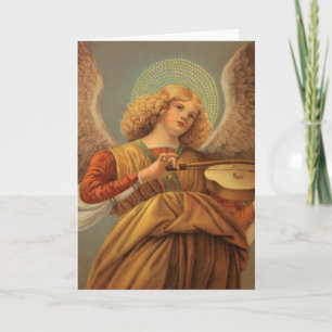 Renaissance Angel Playing Violin Melozzo da Forli Holiday Card