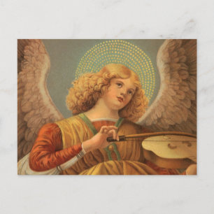 Renaissance Angel Playing Violin Melozzo da Forli Holiday Postcard