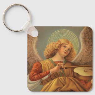 Renaissance Angel Playing Violin Melozzo da Forli Key Ring
