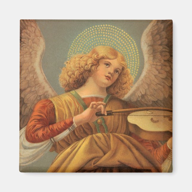 Renaissance Angel Playing Violin Melozzo da Forli Magnet (Front)