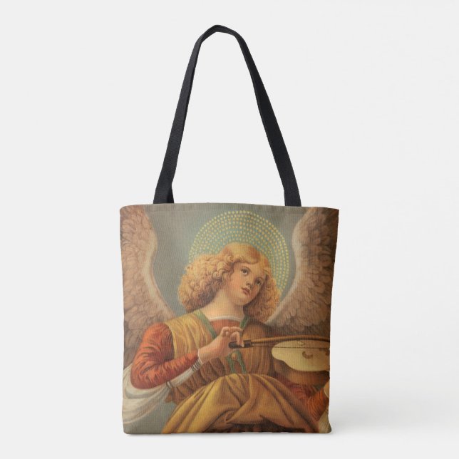 Renaissance Angel Playing Violin Melozzo da Forli Tote Bag (Back)