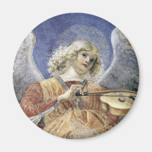 Renaissance Angel Round Magnet Melozzo da Forlì