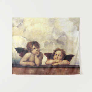 RENAISSANCE ANGELS Raffaello Sanzio,Winged Cherubs Tapestry