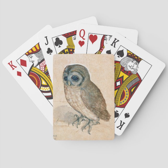 RENAISSANCE ANIMAL DRAWINGS / THE OWL by Durer Playing Cards (Back)
