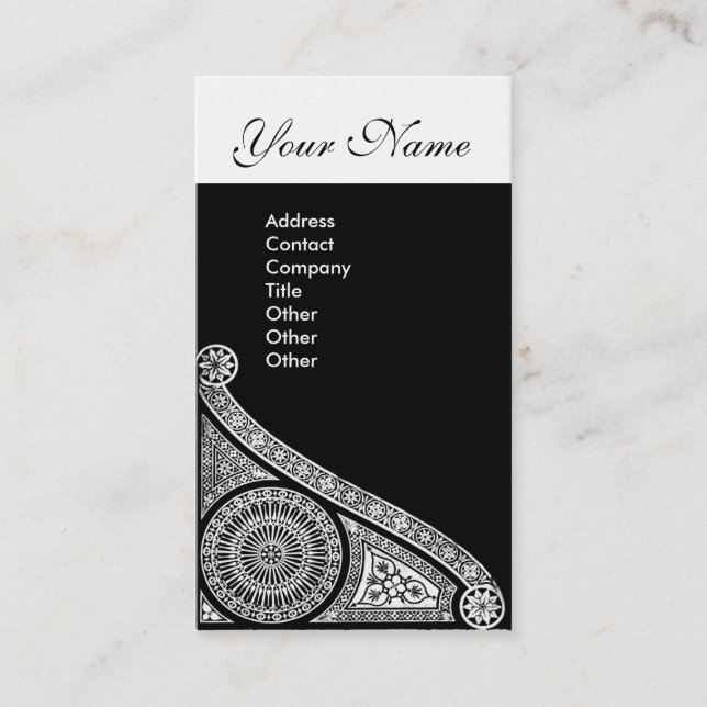 RENAISSANCE ARCHITECT,Architecture,Black and White Business Card (Front)