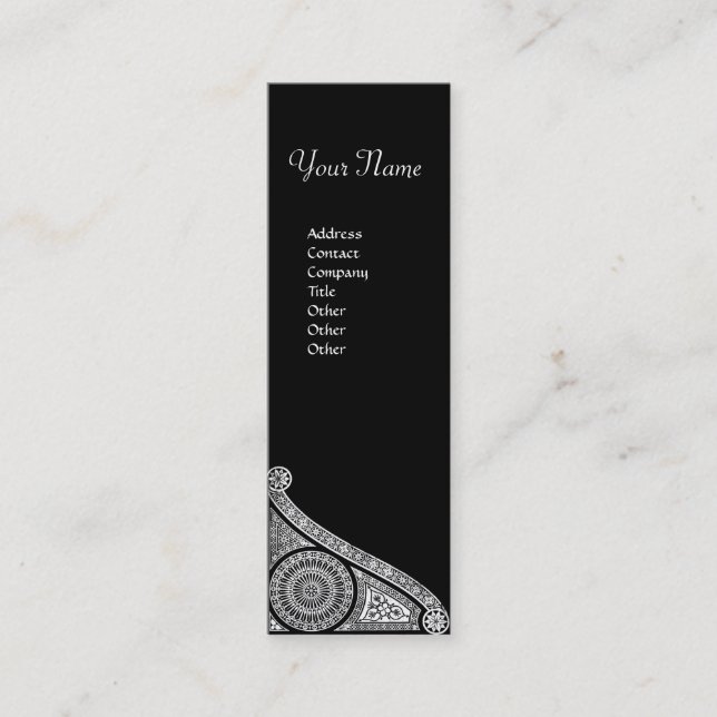 RENAISSANCE ARCHITECT,Architecture,Black and White Mini Business Card (Front)