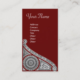 RENAISSANCE ARCHITECT,Architecture,Red Brown White Business Card